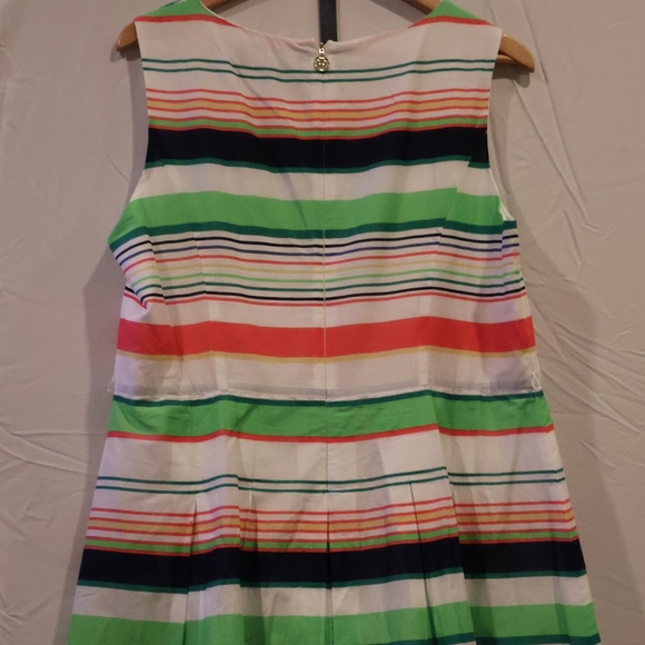 Tommy Hilfiger Sportswear Fit & Flare Striped Belted Dress Size 16 - Picture 3 of 7